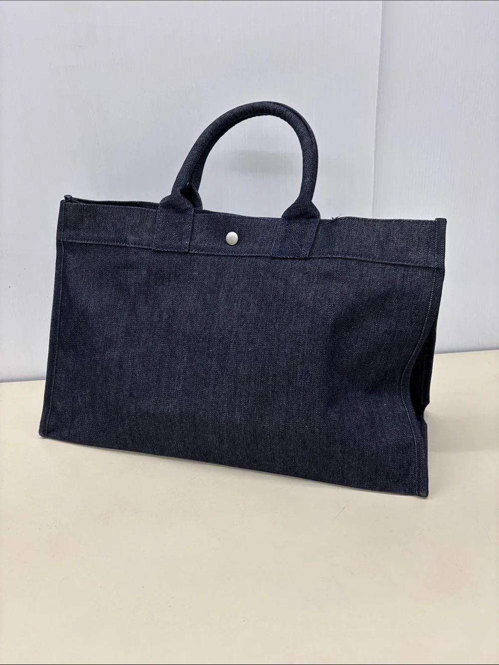 Men's Dark Denim Briefcase Tote - Classic Navy NWT